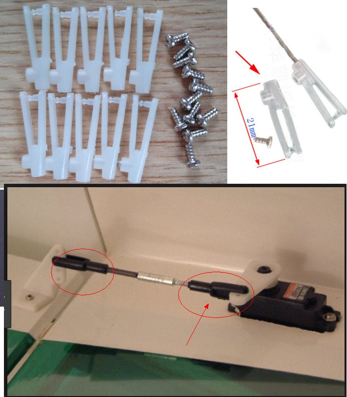 Clevis 2mm Push Rod RC Plane Boat Car Rudder Servo