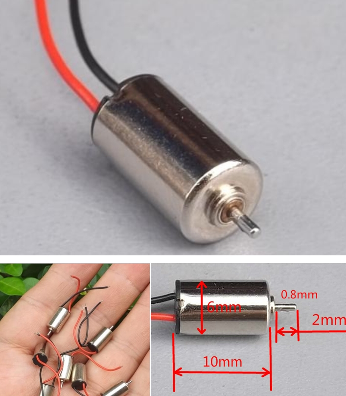 3.7V DC 35000RPM 0610 Mini Coreless Motor Tiny quadcopter small motor