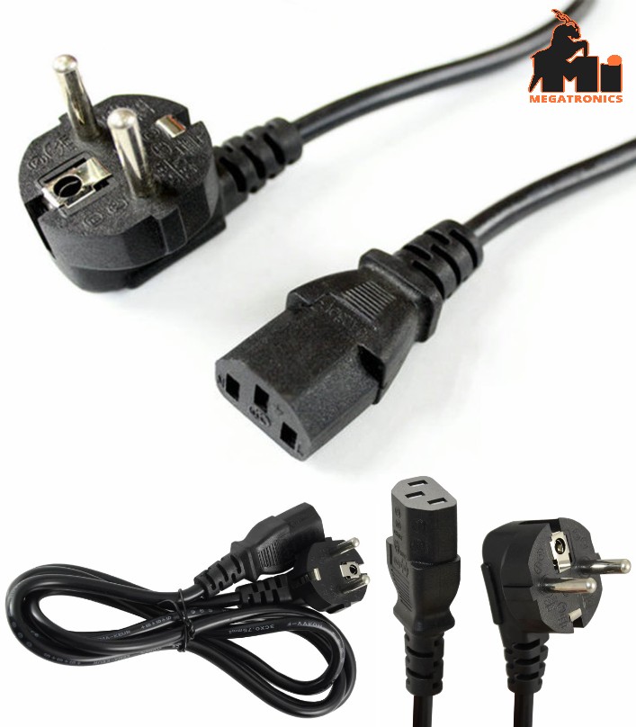 1.5m C13 IEC EU 2 Pin Round AC Power Plug cord Cable Lead wire power supply comp