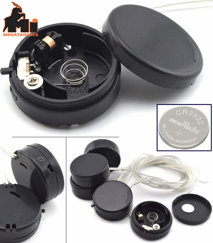 CR2032 Coin Button Cell Battery Holder case SDTC with ON-OFF switch