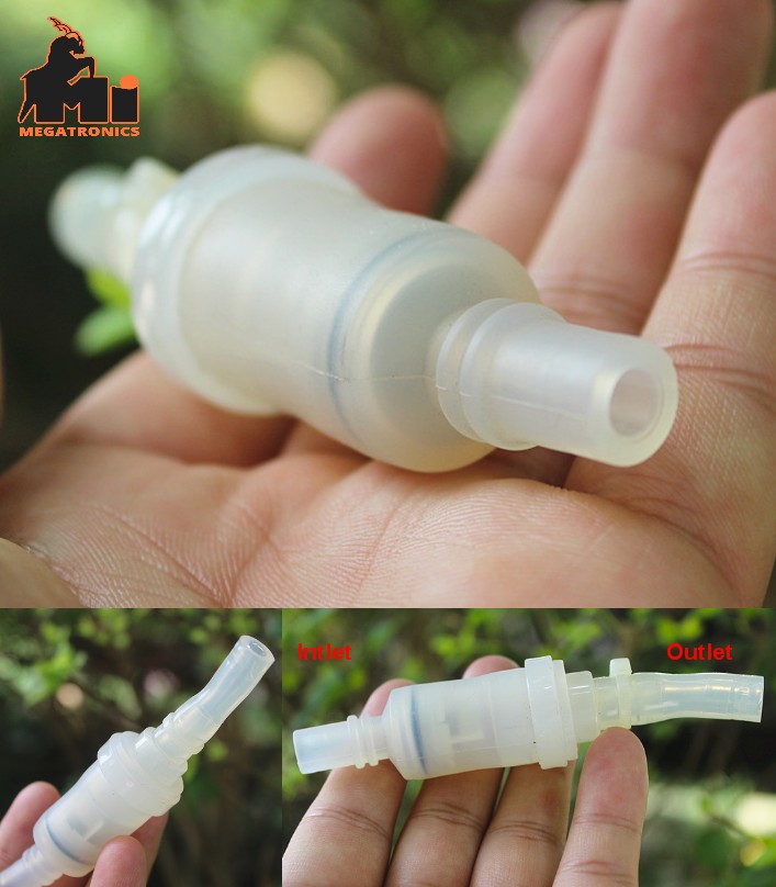 Plastic check valve stop valve