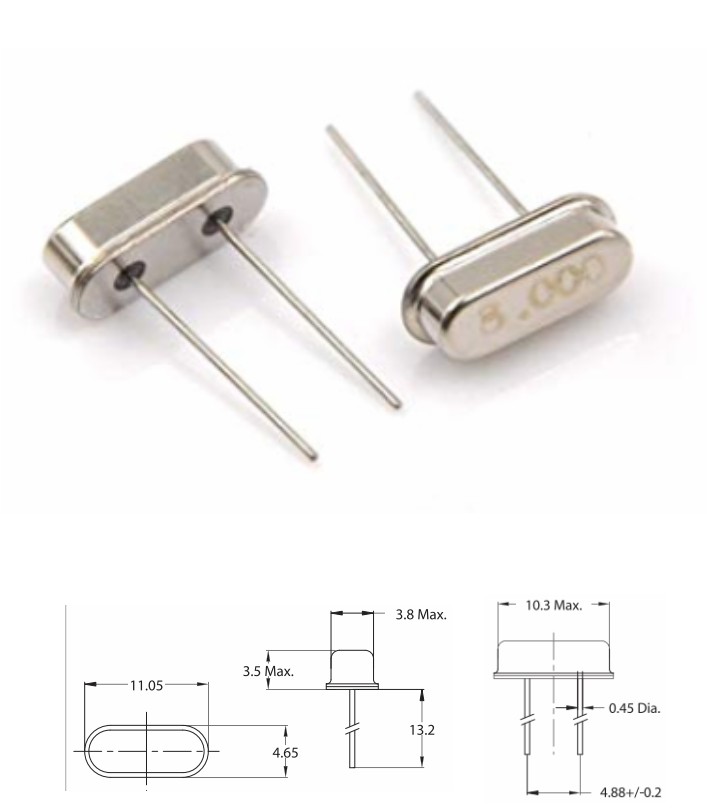 8MHz HC-49S DIP Passive Crystal Oscillator