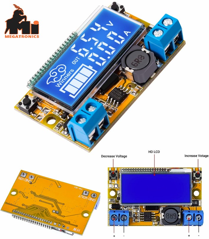 HW-601 LCD DC-DC Adjustable Buck Step Down Power Supply variable 3A 0-17V