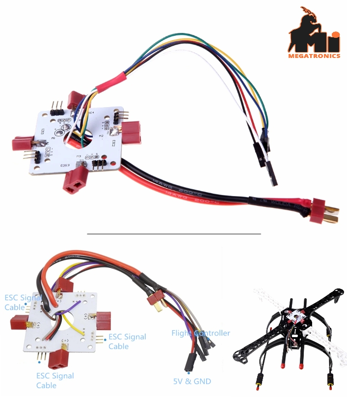 APM PX4 4 Channel quadcopter power distribution board PDB