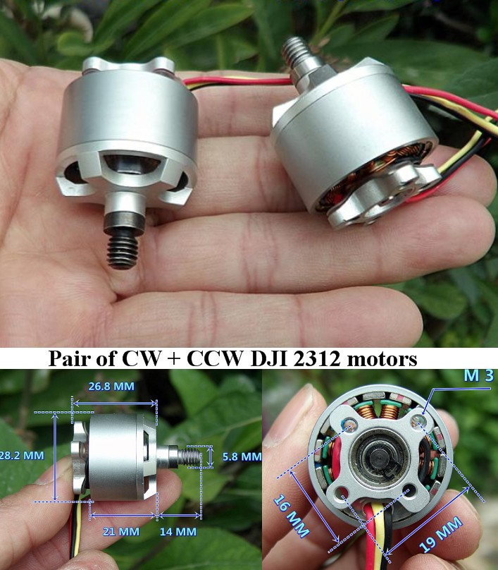 960KV DJI 2312 CW+CCW Brushless motors