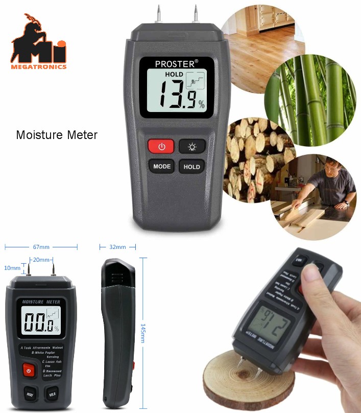 Digital Moisture Meter Damp Tester Dampness Meter 