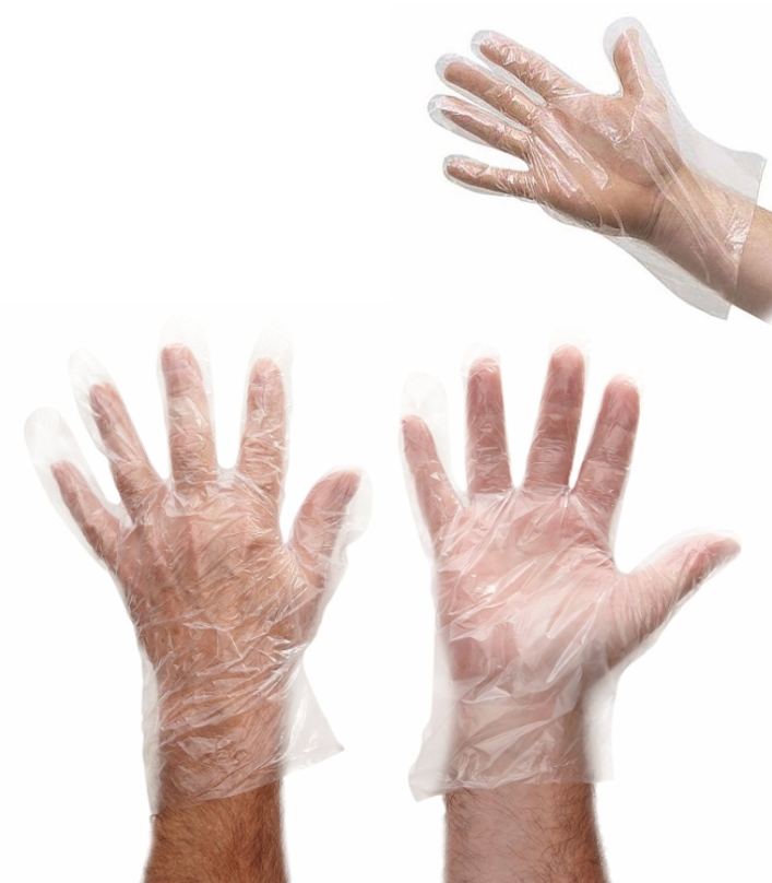 50pcs 25 pairs Disposable Plastic Polythene Gloves