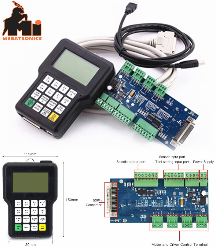 RZNC 0501 DSP Controller 3 Axis 0501 Cnc Router DSP0501 Handle Remote HKNC 0501H