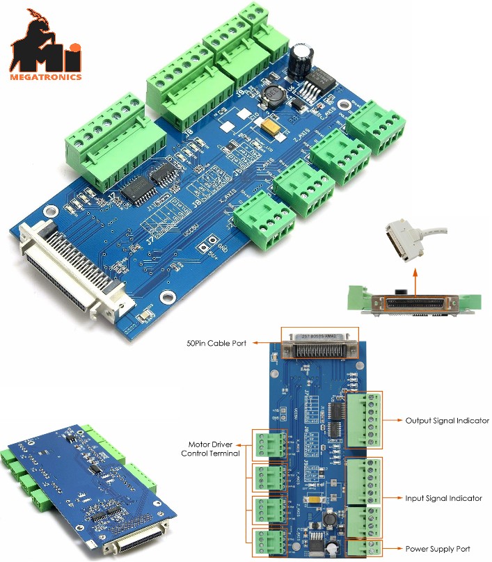 DSP Interface board PCB 3 Axis DSP0501 CNC 0501 System
