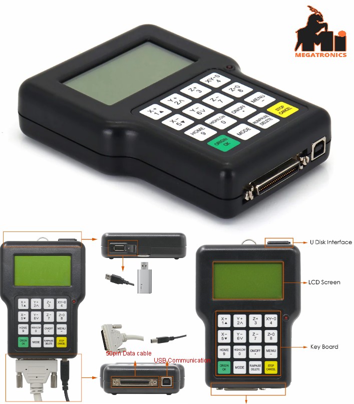 DSP Controller 3 Axis DSP0501 remote handle CNC 0501 System