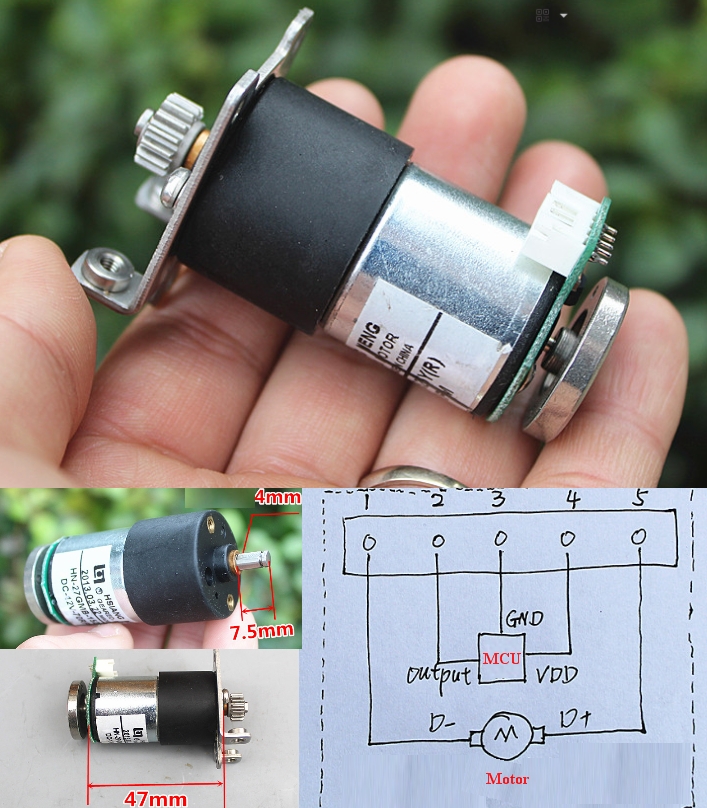 Metal DC12V 70RPM High torque Encoder gear motor