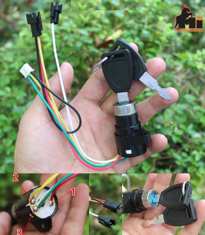 Electric car switch door lock power supply lock ignition switch