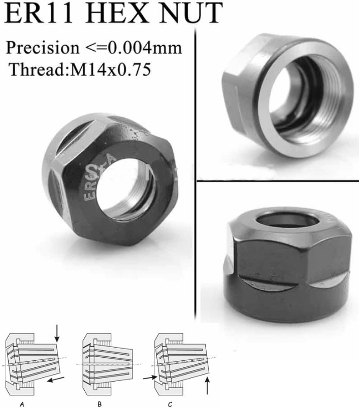 ER11 Hex nut ER11-A CNC screw