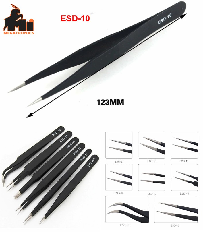 Vetus ESD-10 tweezer Heat Resistant anti static 