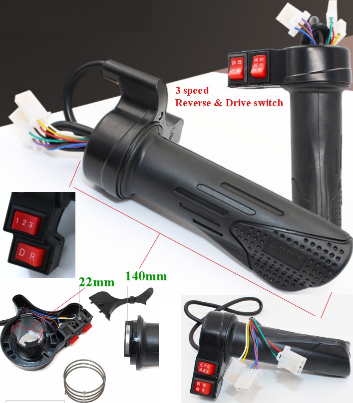 Electric Bicycle throttle handle switches Ebike e-bike accelerator e-bike EV hyb