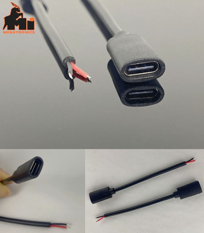 USB3.1 Type-C Connector Wire Charging 2Pin Female Socket seat jack type c termin