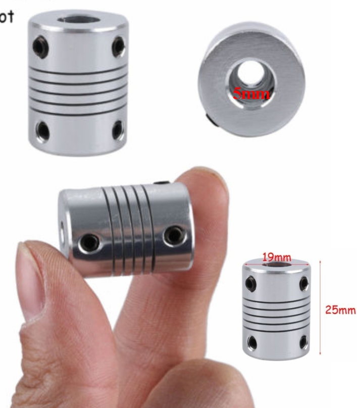 Flexible Shaft Couplings 5*5*25mm CNC 3D Printer coupler connector