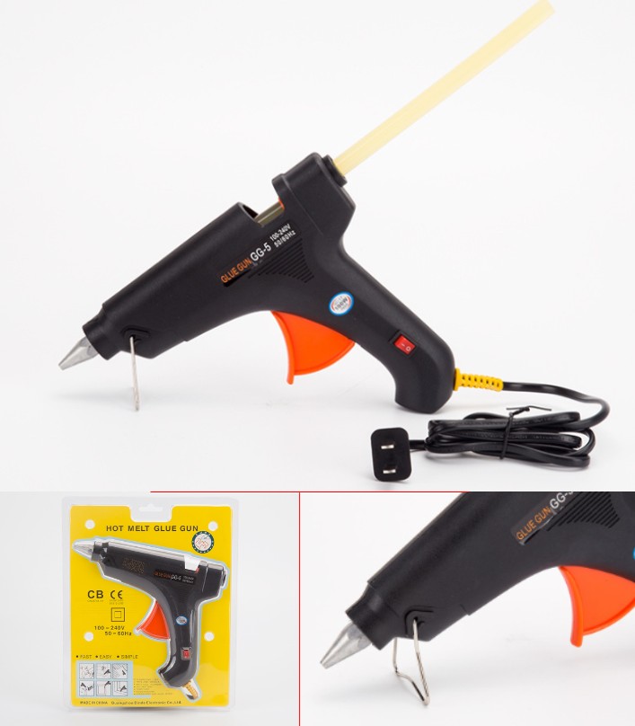 GG-5 11mm Melt Glue Gun Black 100W Power Switch Di