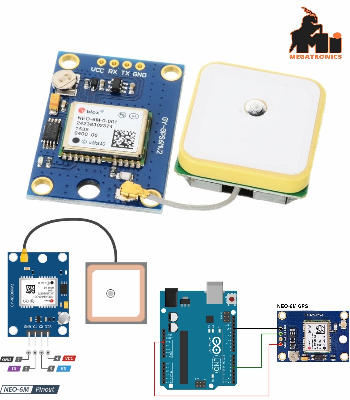 U-BLOX NEO-6M latest version GPS module Arduino GY-NEO6MV2 GY-NEO-6M