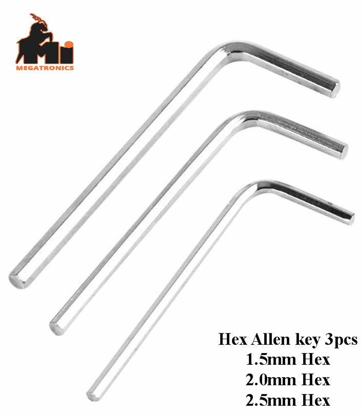 Allen Key 1.5mm 2mm and 2.5mm set inner hexagon wrench M3 M4 M5 hex socket L key