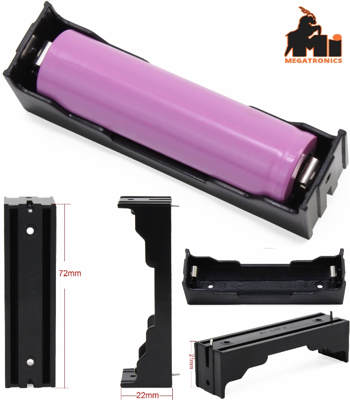 1S 3.7V 4.2v 18650 Battery Holder Case mount PCB Storage 1 cell holder