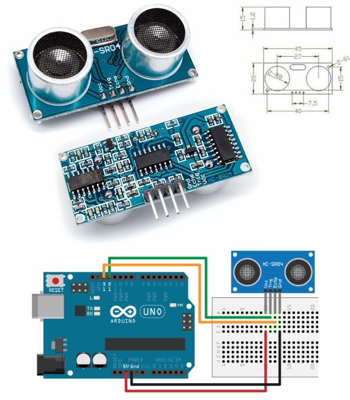 HC-SR04 Ultrasonic Distance Measuring ping Sensor