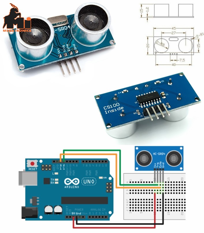 HC-SR04 CS100 Ultrasonic Distance Measuring ping Sensor