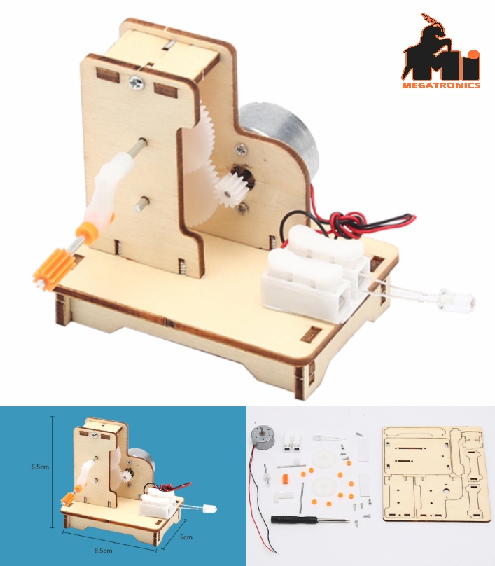 STEM Hand-crank electricity generator science kit experiment DIY School STEAM
