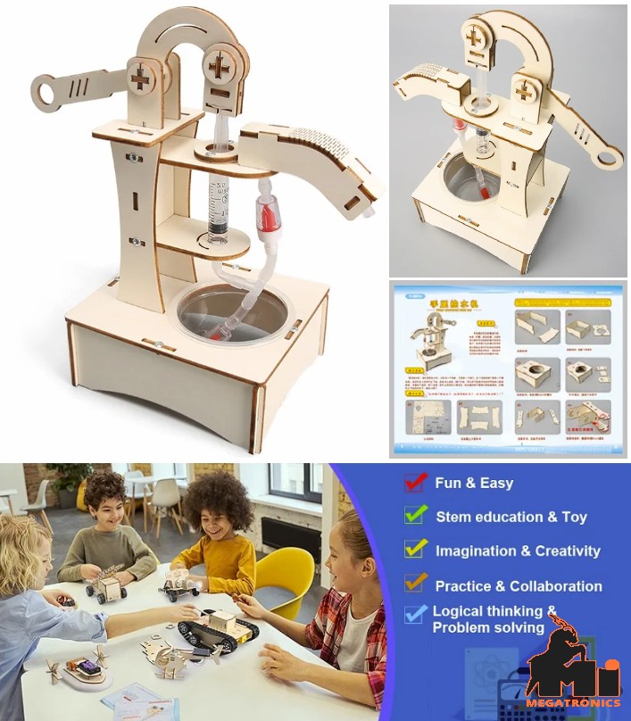 STEM Hand water pump STEAM Science Engineering Experiment DIY Hydraulic Pumping 