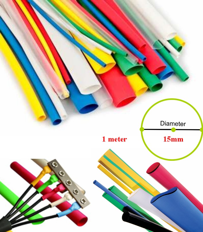 1Meter 15mm Heat Shrink Tube WireWrap Cable Sleeve