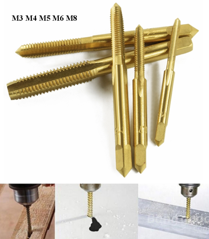Steel inner thread Tapping Drill bit die Titanium hand tap screw tool