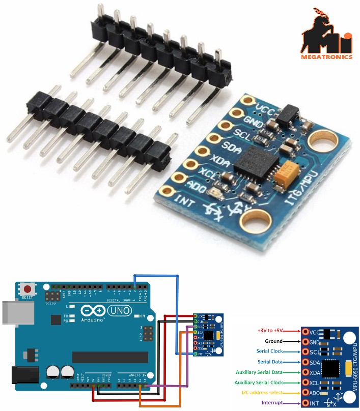 6DOF IMU MPU-6050 MPU6050 3-AXIS Gyroscope ACCELEROMETER