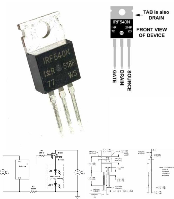 IRF540N IRF540 transistor MOSFET N-Channel 33A 100V
