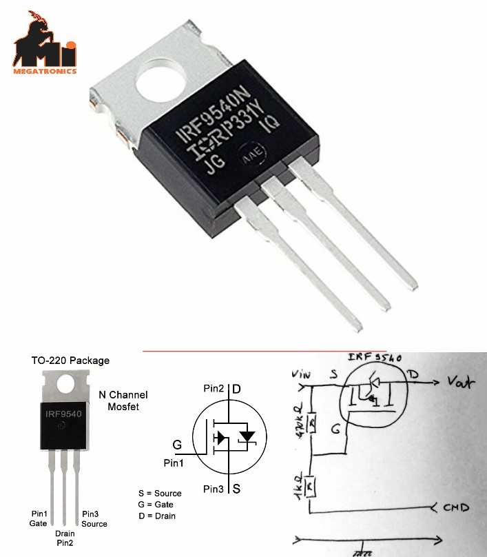 4 channel IRF540 MOSFET Button switch Isolated power module