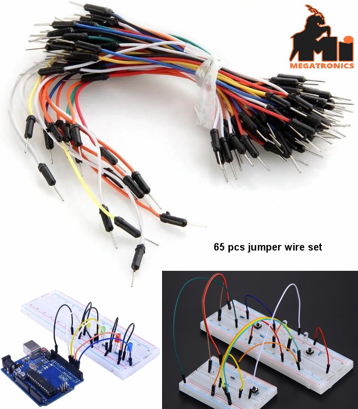 65PCS Male to Male Flexible Breadboard jumper wire