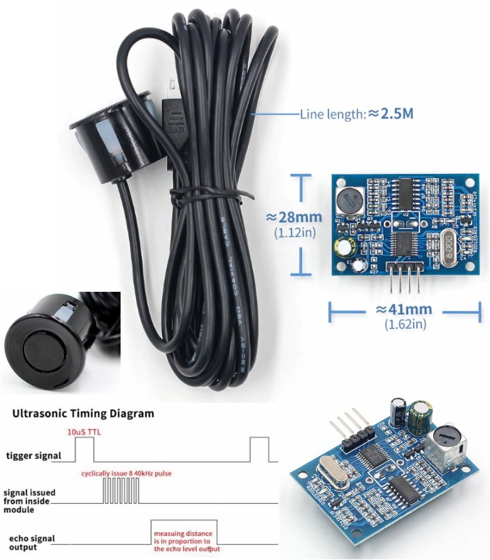 K02 waterproof Ultrasonic Distance Measuring Module proximity sensor