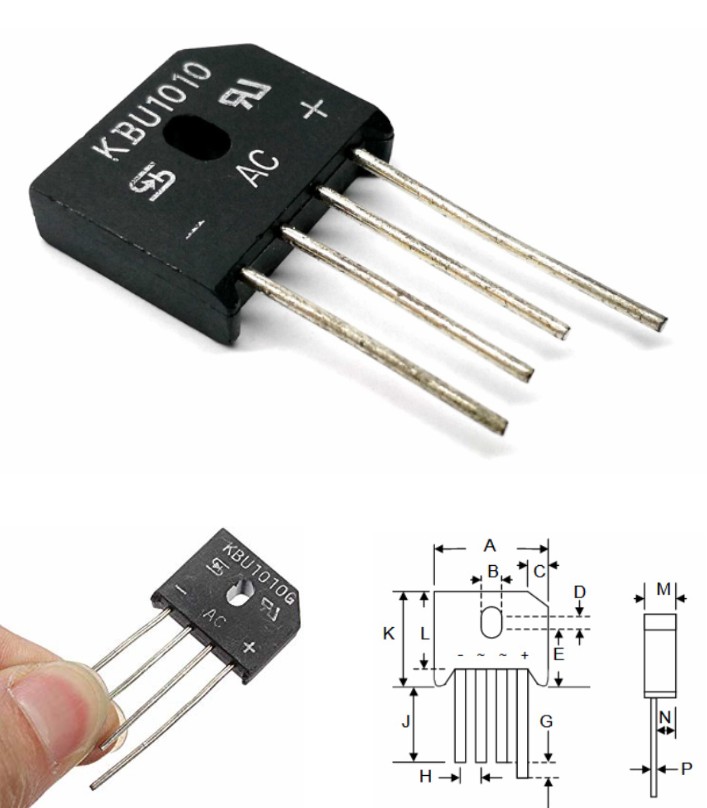 KBU1010 10A 1000V Diode bridge Rectifier IC