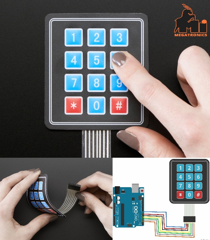 Keypad 4x3 Matrix Array 12 Keys keyboard arduino
