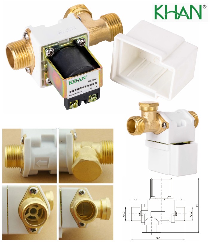 KHAN 12V DC HQ Water Solenoid Valve Fluid gas water on off