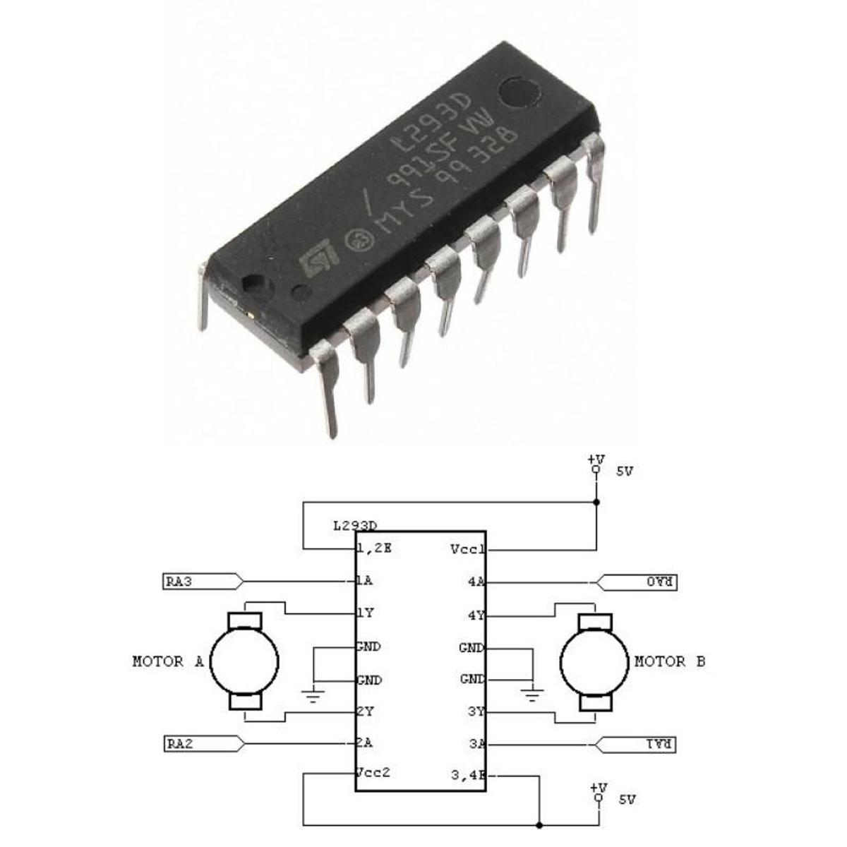 l293D dual H-Bridge Motor driver IC DIP