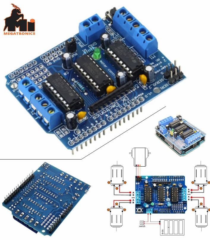 L293D Motor Driver Control Shield for Arduino H bridge dual