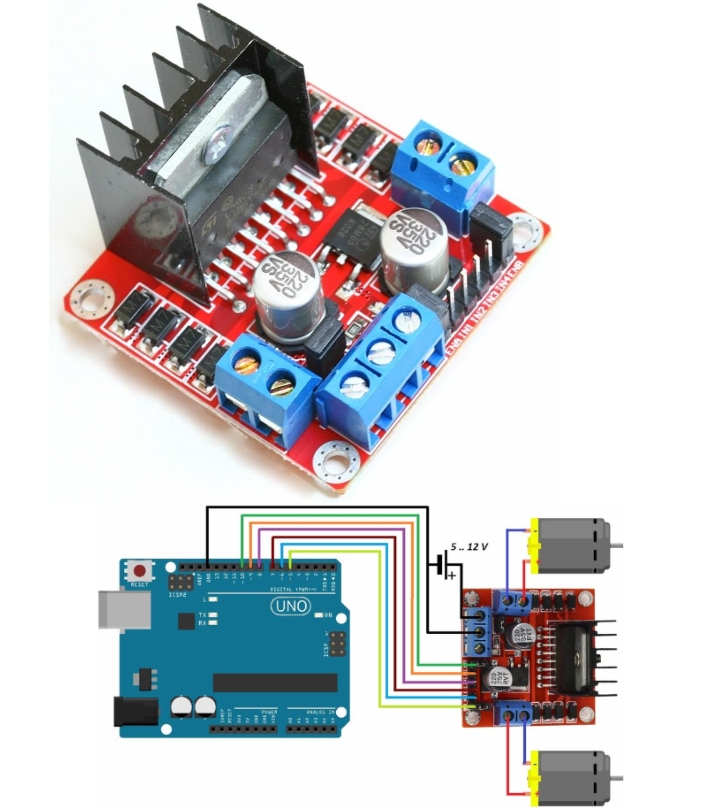 L298N Dual H Bridge Motor Driver Controller Board 
