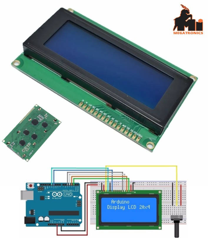 20x4 2004 HD44780 Character LCD LCM Display screen blue