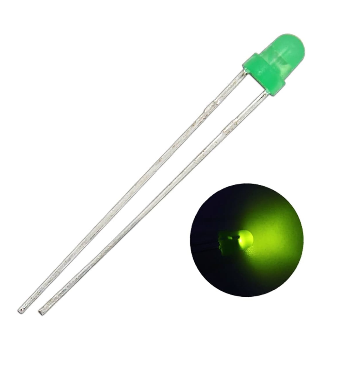 3mm LED Green High intensity light