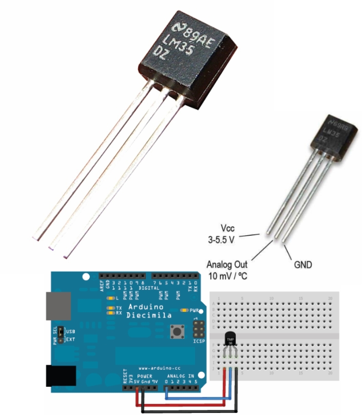 LM35 Precision Heat Temperature Sensor TO-92
