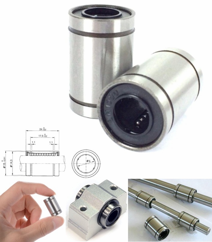 Linear ball Bearing LM6UU 6x15x24 3D printers CNC