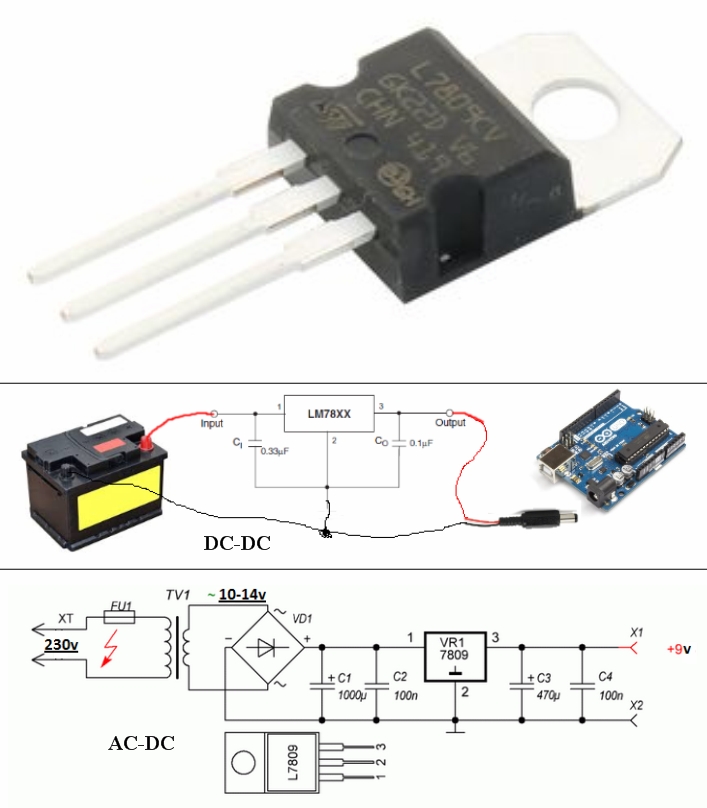 LM7812CV DC Voltage Regulator 12V fix output