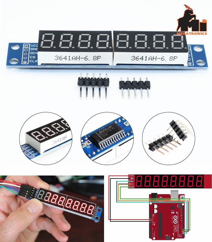 MAX7219 8 Digit 7 seven Segment LED Display screen Module
