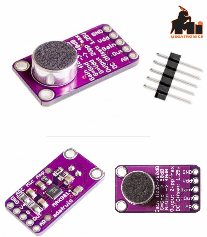MAX9814 High Performance Microphone AGC Amplifier Module CMA-4544PF-W