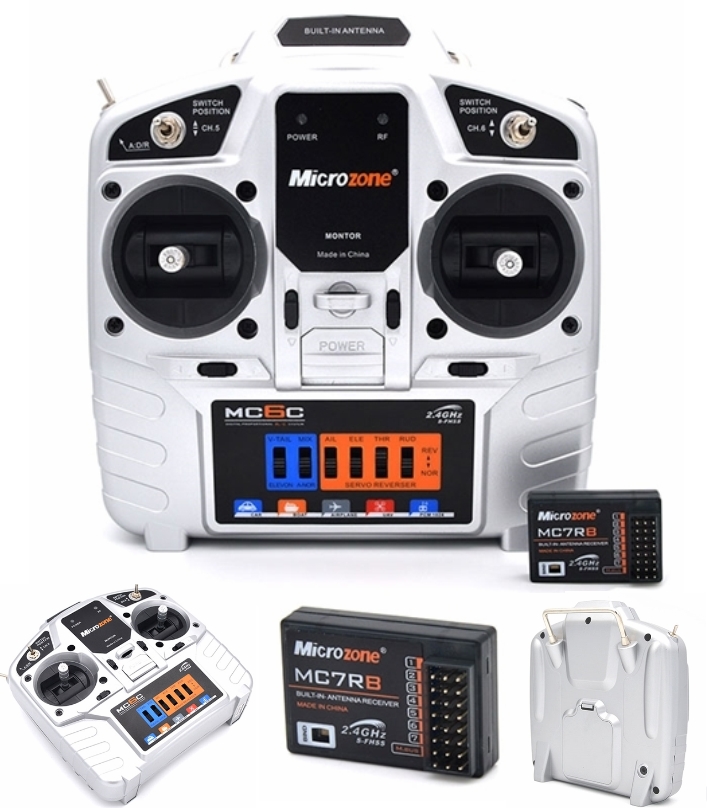 Microzone MC6C 2.4G 6CH PWM TX+RX remote upgraded